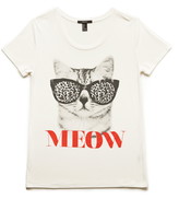 Thumbnail for your product : Forever 21 Feline Sunglasses Tee