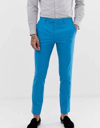 Twisted Tailor Ellroy super skinny suit pants in bright blue