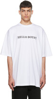 Thumbnail for your product : Vetements White 'Hello Boys' T- Shirt
