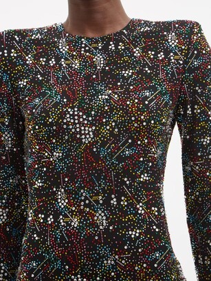 Alexandre Vauthier Firework Crystal-embellished Crepe Mini Dress - Black Multi