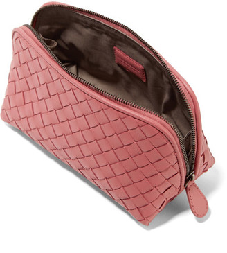 Bottega Veneta Intrecciato Leather Cosmetics Case - Pink