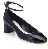 Thumbnail for your product : Miu Miu Ankle-Strap Patent Leather Pumps