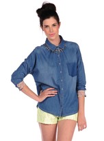 Thumbnail for your product : Romeo & Juliet Couture Fade Pocket Denim Shirt