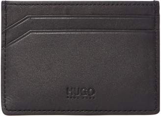 HUGO BOSS Victorian Mirror Logo Leather Card Holder