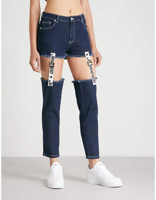 Jaded London Tape & Buckle straight high-rise jeans