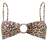 Thumbnail for your product : Belize - Hailey Leopard-print Bandeau Bikini Top - Leopard
