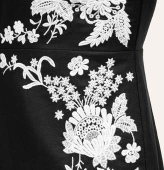 LOFT Linen Cotton Embroidered Dress