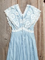 Thumbnail for your product : Free People Vintage 1930s Blue Embroidered Dress