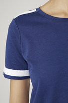 Thumbnail for your product : Topshop Sporty trim tee