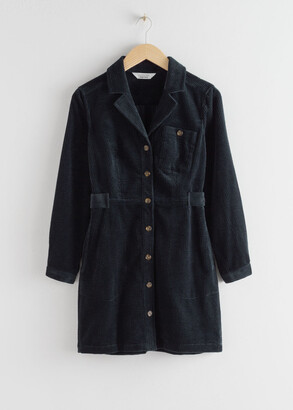 And other stories Corduroy Utility Mini Dress