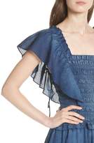 Thumbnail for your product : Rebecca Taylor La Vie Smocked Tissue Denim Dress