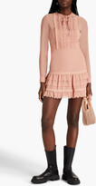 Thumbnail for your product : RED Valentino Tiered georgette mini dress