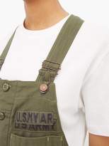 Thumbnail for your product : Myar - Logo-embroidered Cotton-canvas Dungarees - Womens - Green