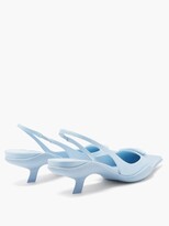 Thumbnail for your product : Prada Triangle-logo Twill Slingback Pumps - Light Blue