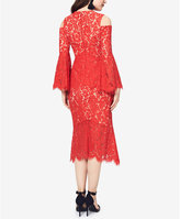 Thumbnail for your product : Fame and Partners Fame and Partners Cold-Shoulder Lace Peplum Dress