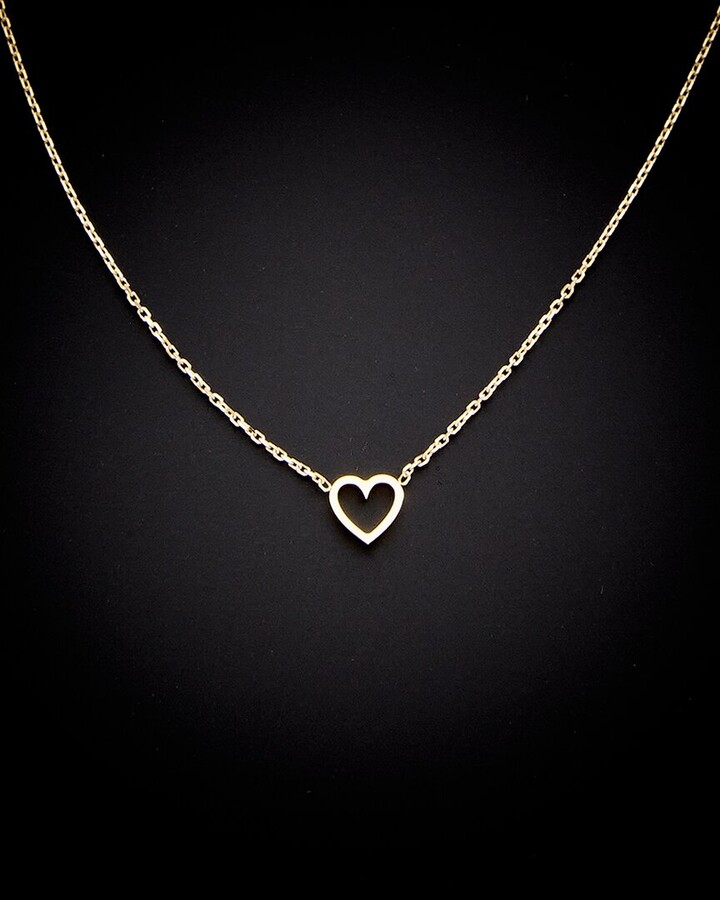 Italian Gold 14K Petite Heart Necklace