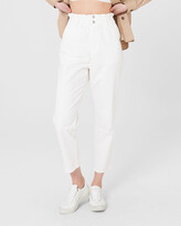 Thumbnail for your product : ids - Women's White Tapered pants - Cocoa Paper Bag Pants - Size One Size, 12 at The Iconic
