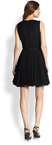 Thumbnail for your product : RED Valentino Cady Tech Pleated Dress
