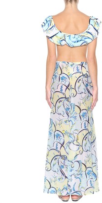 Emilio Pucci Beach Printed cotton and silk skirt