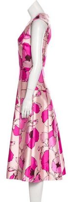 Oscar de la Renta Pre-Fall 2016 Floral Midi Dress