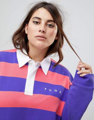 Puma Exclusive To ASOS Plus Striped Rugby Jersey