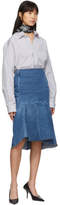 Thumbnail for your product : Balenciaga Blue Denim Godet Skirt