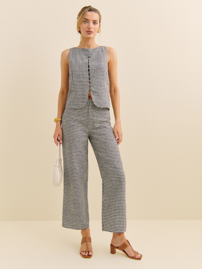 Joni Linen Cropped Pant