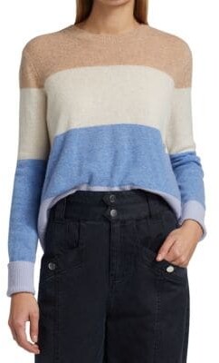 Clea Crewneck Cashmere Striped Sweater