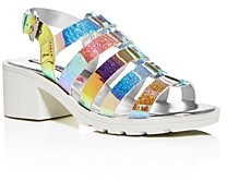 girls iridescent sandals