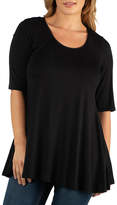 Elbow Sleeve Tops For Plus Size - ShopStyle
