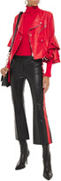 Thumbnail for your product : Alexander McQueen Ruffled Leather Biker Jacket