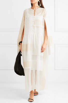 Joseph Odette Broderie Anglaise Cotton-blend And Organza Maxi Dress
