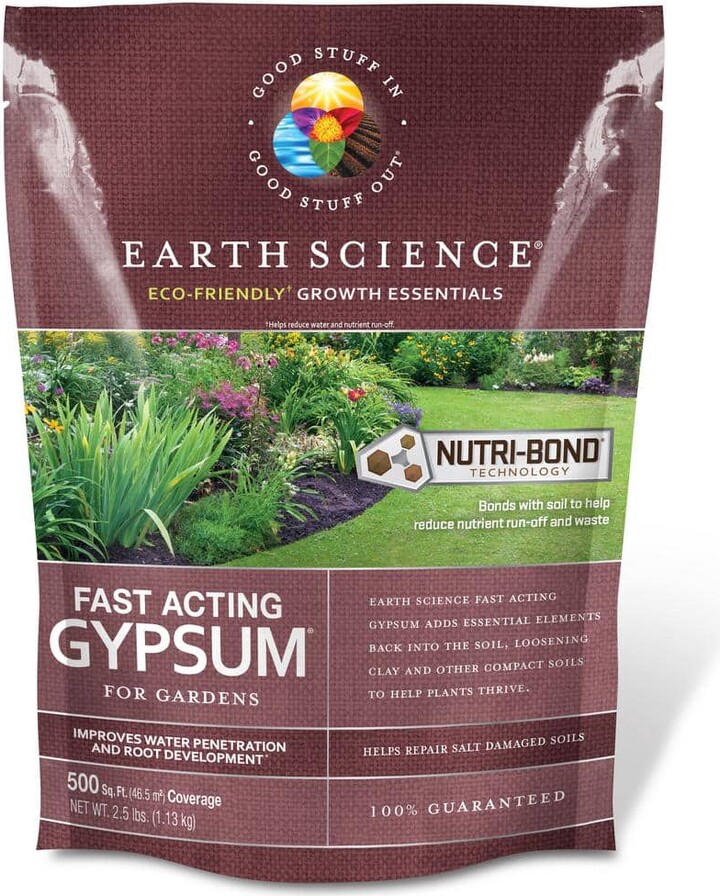 Earth Science 2.5 lbs. 500 sq. ft. Fast Acting Gypsum Soil Amendment with Nutri-Bond