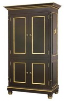 Thumbnail for your product : The Well Appointed House Black and Gold Armoire with Star Accents