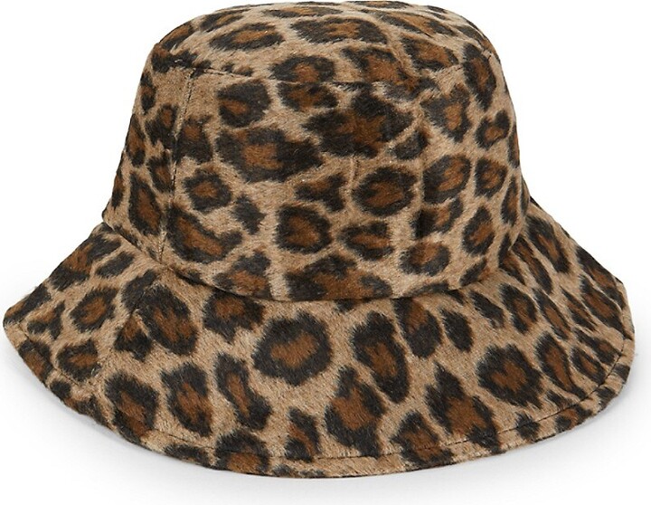MARCUS ADLER Leopard-Print Faux Fur Bucket Hat - ShopStyle