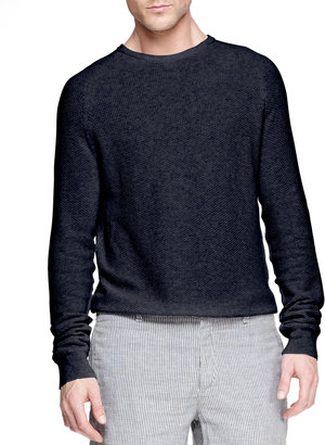 Dolce & Gabbana Steven Textured Raglan Sweater, Navy