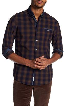 Report Collection Shadow Plaid Slim Fit Shirt