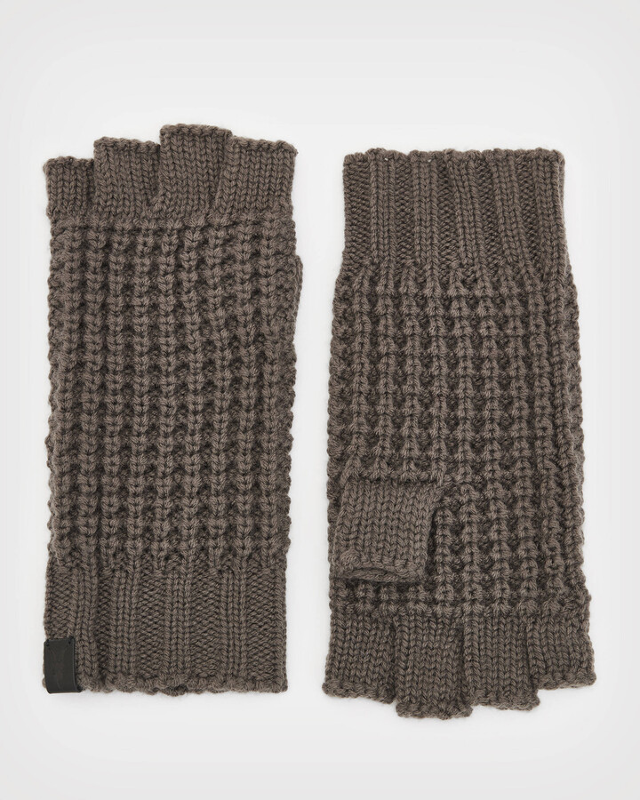 AllSaints Allsatints Waffle Knit Gloves - ShopStyle