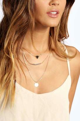 boohoo Bead And Coin Layered Necklace