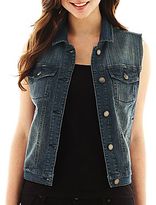 Thumbnail for your product : JCPenney Frayed Cross-Studded Vest