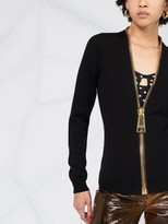 Thumbnail for your product : Moschino Knitted Zipped Cardigan