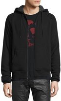 Thumbnail for your product : John Varvatos Fleece-Lined Front-Zip Hoodie, Black