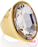 Thumbnail for your product : Kenneth Jay Lane Polished OvalCrystal Stone Ring- Gold
