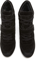 Thumbnail for your product : Ash Black Suede Bowie Wedge Trainers