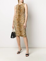 Thumbnail for your product : Roberto Cavalli Leopard Print Fitted Dress
