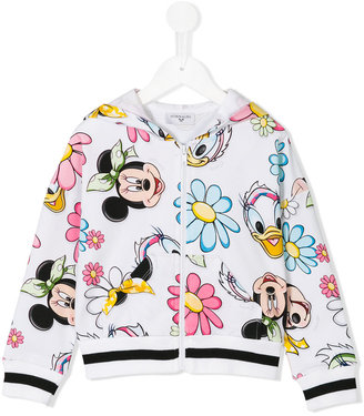 MonnaLisa Minnie Mouse hooded jacket - kids - Cotton/Spandex/Elastane - 10 yrs