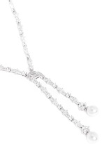 Thumbnail for your product : Kenneth Jay Lane CZ BY Dangle faux pearl cubic zirconia necklace