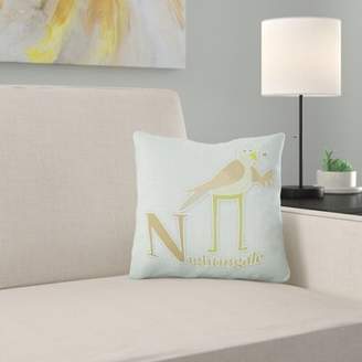N. East Urban Home Alphabet for Nightingale Indoor/Outdoor Throw Pillow East Urban Home