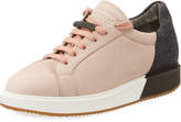 Thumbnail for your product : Brunello Cucinelli Colorblock Nubuck Platform Low-Top Sneakers