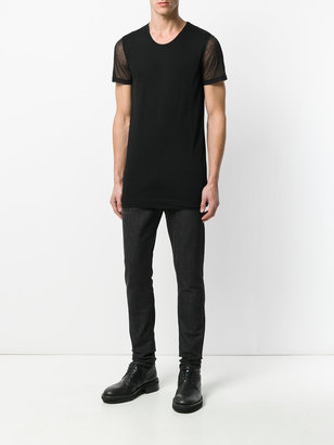Unconditional sheer sleeves T-shirt